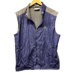 KJUS Golf Vest Mens XL Retention Vest Blue Gray Full Zip CAROLINA GOLF CLUB